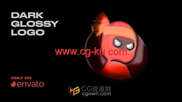 AE标志模板-现代深色金属光泽公司LOGO动画的图片1