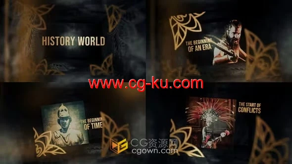 带有装饰粒子灰尘元素史诗电影片尾字幕开场白-AE模板的图片1