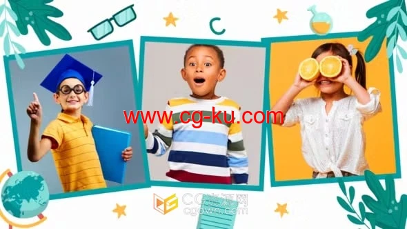 返校宣传片儿童学习兴趣培训机构介绍视频-AE模板的图片1