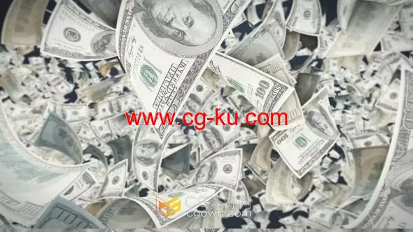 货币金钱纸币动画汇聚成标志文字LOGO介绍-AE模板的图片1