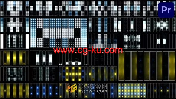 Disco Backgrounds PR模板30种音乐节目迪斯科闪烁灯光背景视频的图片1