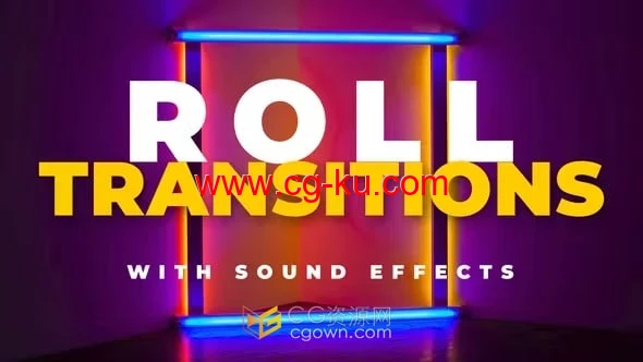 8种风格48种动态效果滚动过渡Roll Transitions Pack-PR模板的图片1