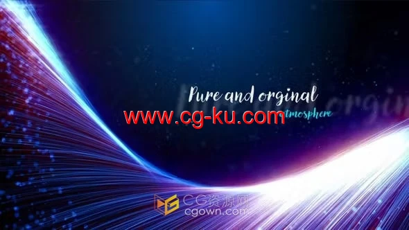 抽象炫彩粒子光线动画场景和创意标题-AE模板的图片1