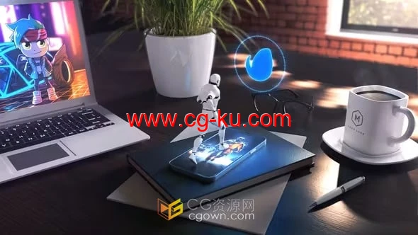 循环音乐可视化工具音频波形频谱歌曲宣传-AE模板的图片1