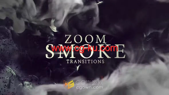Zoom Smoke Transitions AE模板24种烟雾特效缩放转场过渡视频的图片1