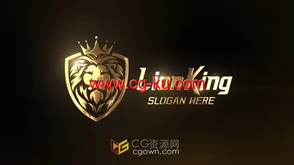 豪华高贵闪耀金色标志动画-AE模板的图片1