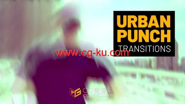 18个数字失真故障转场Urban Punch Transitions-PR过渡模板的图片1