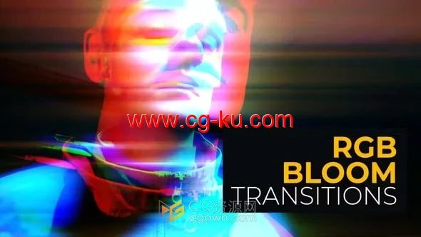 RGB Bloom Trantisions10 种故障过渡-PR转场模板的图片1