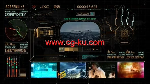 航行雷达屏幕信息HUD700 Screen Info 3-AE科技HUD模板的图片1