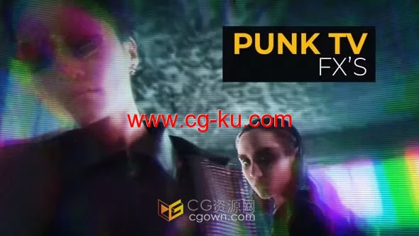 12种朋克畸变幻觉毛刺视觉特效叠加效果-PR模板的图片1