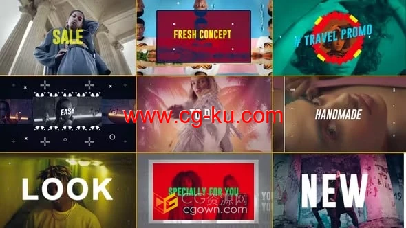 活力跺脚节奏踩踏节拍4K时尚开场-AE模板的图片1