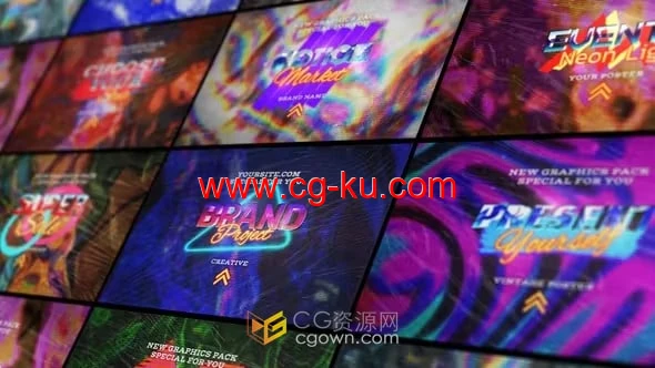 15个复古风格海报动画场景-AE模板的图片1