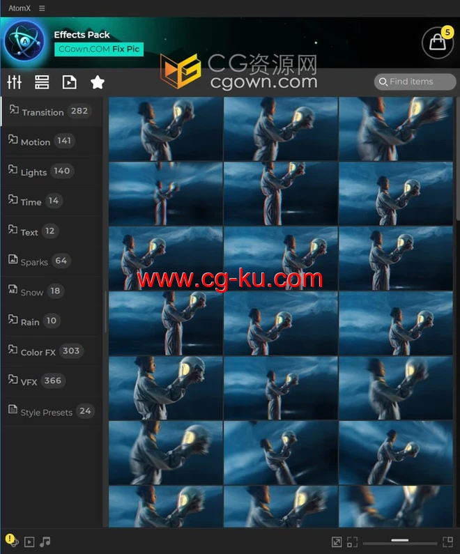 Effects Pack AE脚本预设包1300+包括转场/特效/调色/预设的图片2