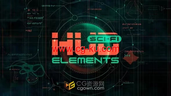 大量科幻HUD元素全息技术游戏主题视频叠加层-AE模板的图片1