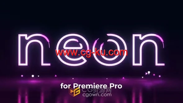 PR模板-彩色霓虹灯文字标志发光线条LOGO动画的图片1
