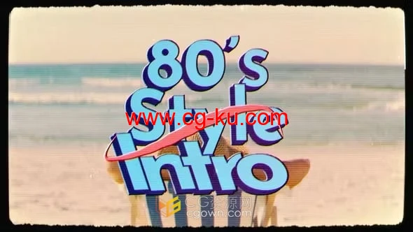 80年代风格快速复古片头-AE模板的图片1