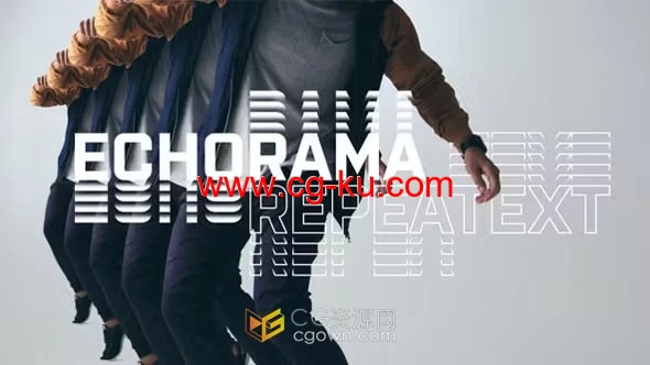 克隆拖影像素拉伸轨迹Echorama和RepeaText AE预设模板的图片1