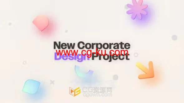 带有3D图标的专业企业宣传片商业品牌视频广告-AE模板的图片1