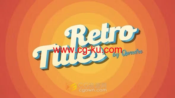 10个卡通渐变色彩复古背景标题-AE模板下载的图片1