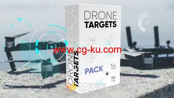 16种无人机目标定位识别跟踪侦查HUD高科技元素-AE模板的图片1