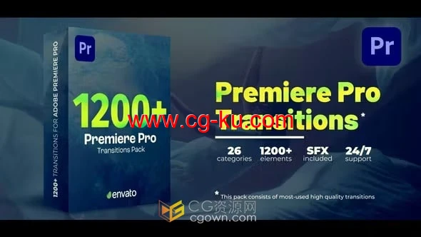 免费下载25个类别超过1200个高质量过渡元素-PR工程模板的图片1