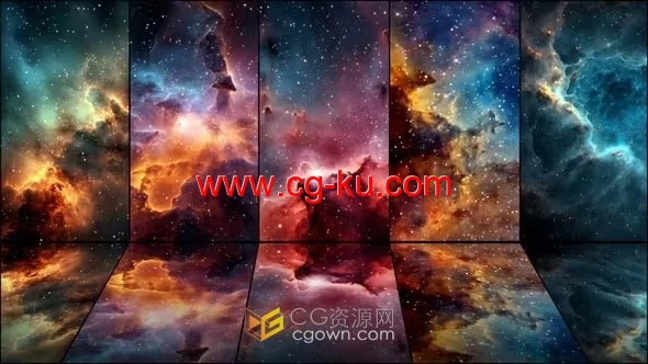 5组太空星云宇宙尘埃云动画背景视频素材下载的图片1