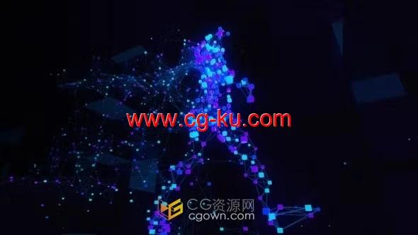 抽象科技感行走的人粒子特效VJ屏幕循环背景视频素材 抽象科技感行走的人粒子特效VJ屏幕循环背景视频素材的图片1