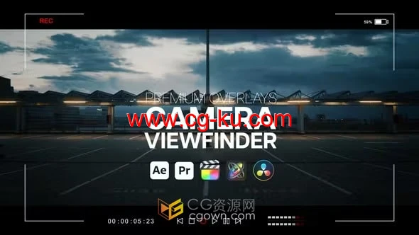 高级叠加相机取景器取景框效果-AE与PR模板的图片1