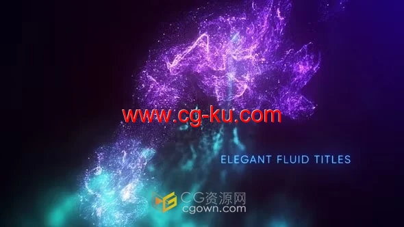 炫丽流体粒子闪耀星尘散景背景标题动画-AE与PR模板的图片1