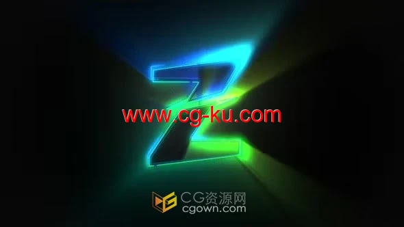 多彩光效演绎LOGO标志动画-AE模板的图片1