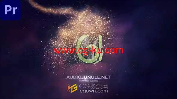 闪亮金色粒子特效视频片头-AE与PR模板的图片1