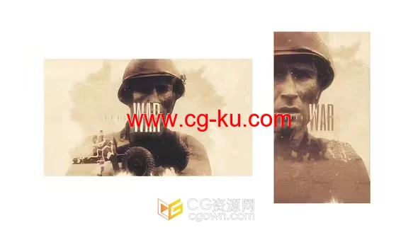 双重曝光水墨遮罩艺术效果介绍宣传视频动画-AE模板的图片1