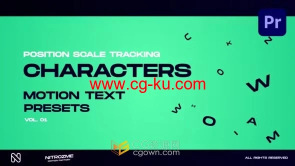 运动文字标题动画Motion Text V01 PR模板的图片1