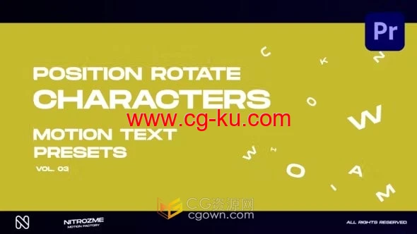 Motion Text V03 PR模板运动文字标题动画的图片1