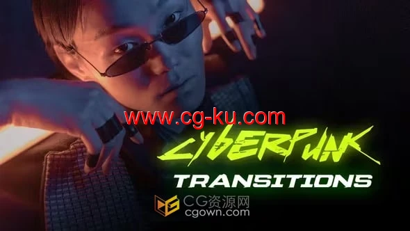 14组赛博朋克特效转场过渡PR模板 Cyberpunk Transitions的图片1