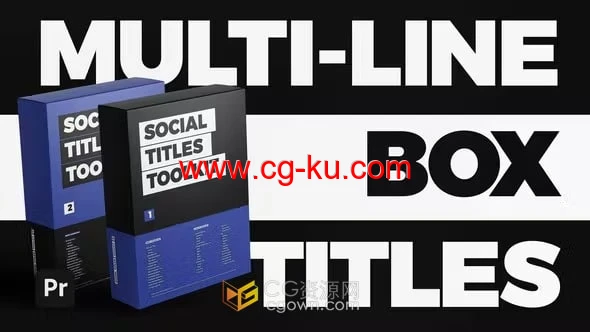 Social Titles Toolkit PR模板35组社交媒体视频文字标题动画的图片1