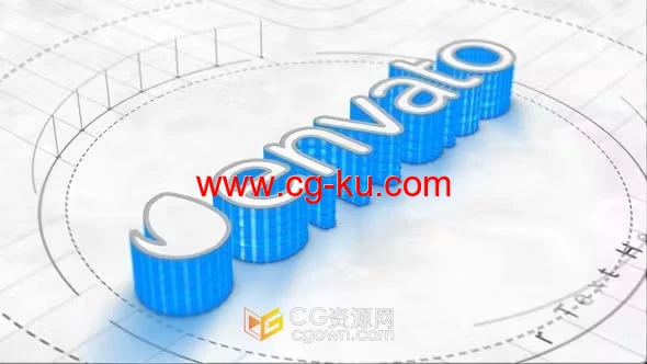 AE模板-简单风格3D建筑绘图挤压标志动画的图片1