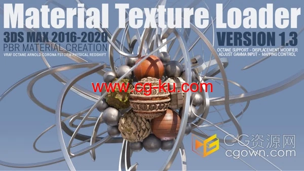 3ds Max插件Material Texture Loader v1.810加载PBR材质纹理脚本的图片1