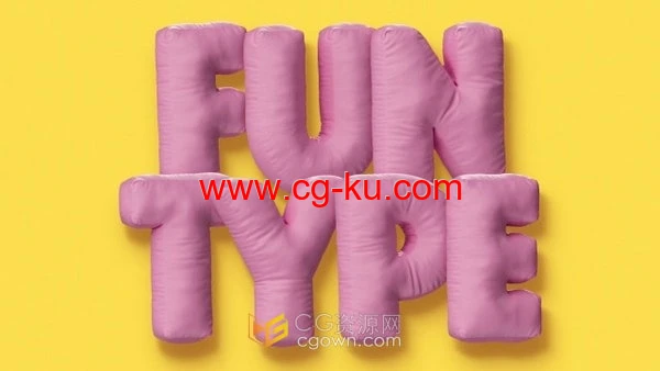 巨大有趣的充气3D标题4K趣味文本动画-AE模板的图片1