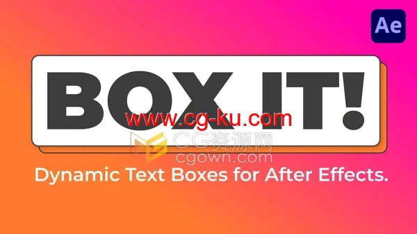 AE脚本Box It! v1.0自适应背景栏边框文字标题动画的图片1