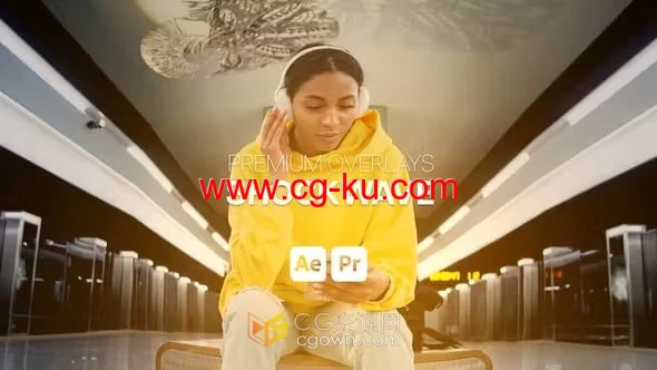 高级覆盖层冲击波能量特效元素叠加-AE与PR模板的图片1