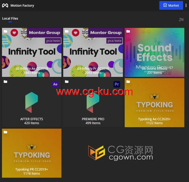 Motion Factory 2023 AE与PR文件管理器扩展脚本+6000多资源预设包的图片2