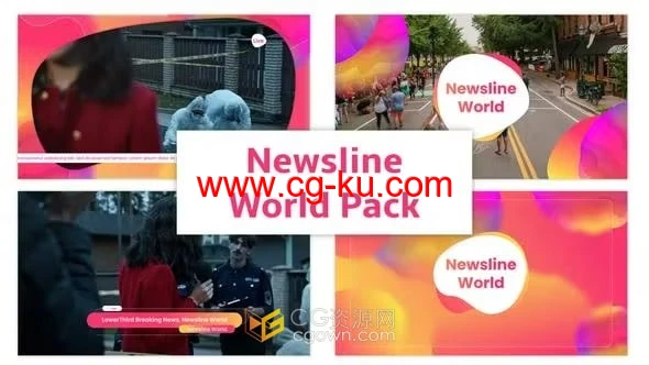 AE模板-政治商业技术娱乐体育信息新闻直播报道更新的图片1