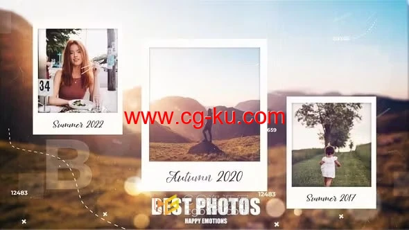 奇妙旅行照片幻灯片假期回忆视频相册-AE模板的图片1