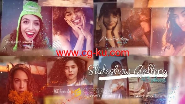 AE模板-浪漫波西米亚风漏光粒子视频相册的图片1