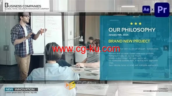 AE与PR模板-数字公司会议演示视频企业宣传片介绍的图片1