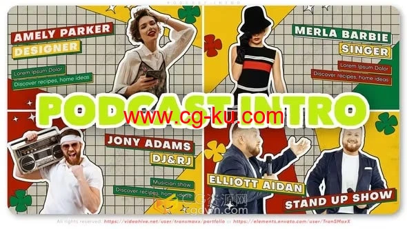 AE模板-音乐活动广播节目翻译公告视频电视广告vlog宣传片的图片1