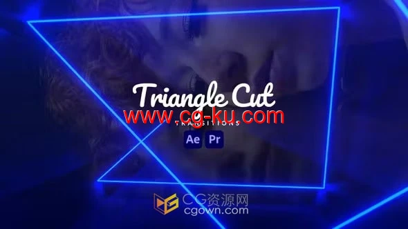 AE与PR转场模板-三角形切割过渡Triangle Cut Transitions的图片1