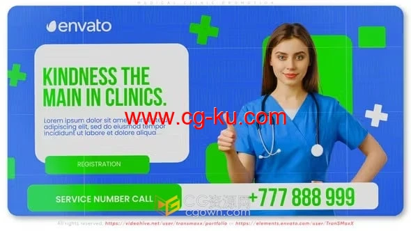 AE模板-医疗诊所推广技术风格演示实验室研究幻灯片的图片1