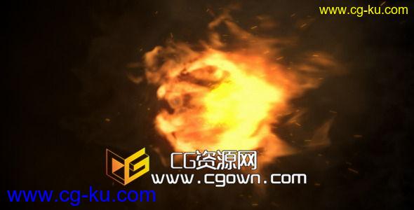 火焰标志演绎片头Videohive Fire Logo Reveal 4803849 AE模板的图片1